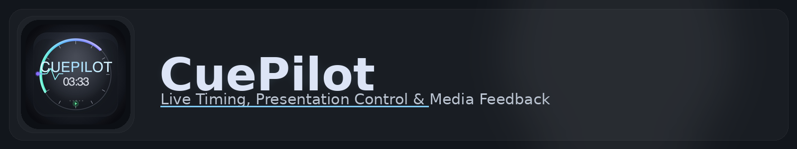 CuePilot — Interface de timing live professionnelle